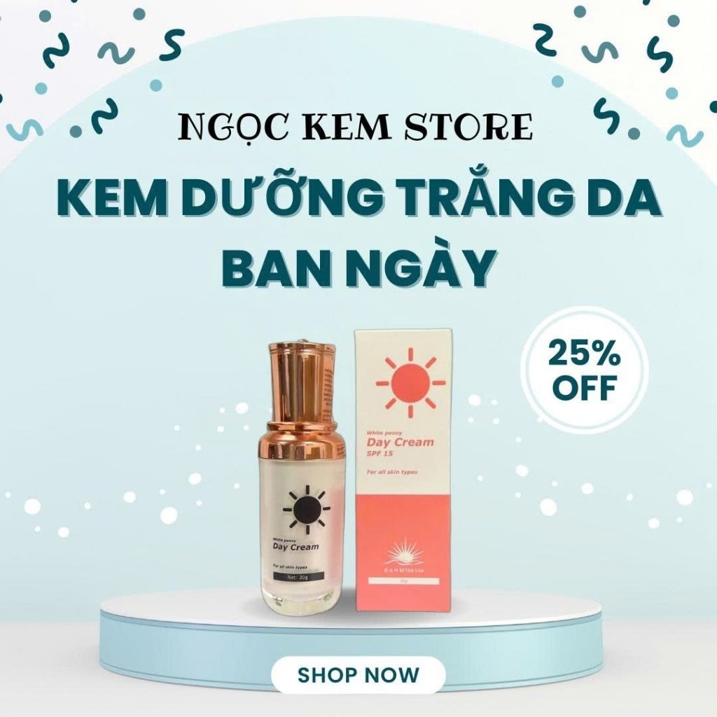 Kem Dưỡng Trắng Da Ban Ngày WHITE PEONY DAY CREAM SPF15 ( chất serum đặc ), 30g