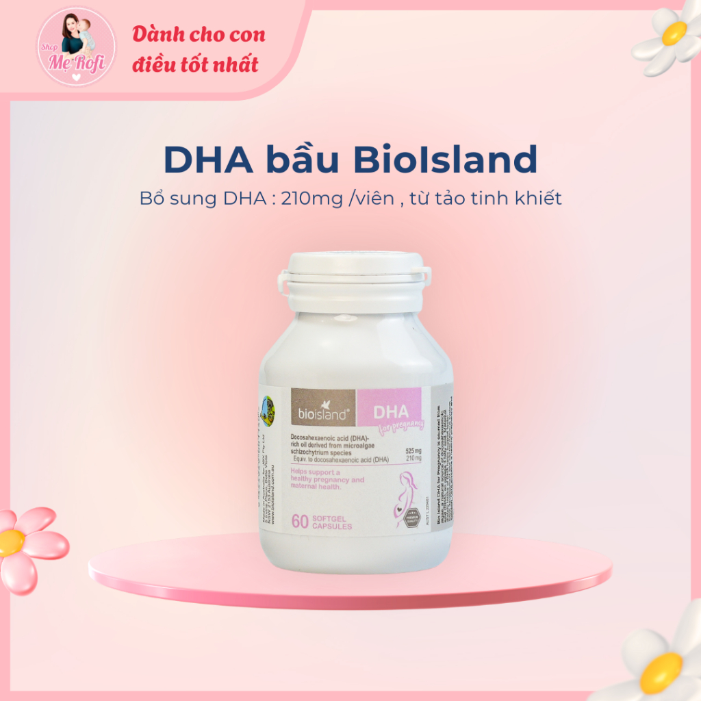 Viên uống bổ sung DHA cho mẹ bầu BioIsland Bio Island DHA 60 viên - Mẹ Rofi