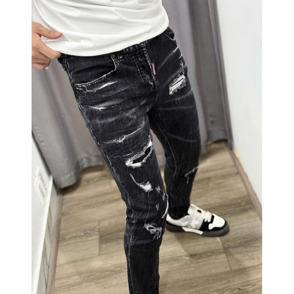 Auth 1:1 Quần Jean Dsquared2 Was Rách Chất Vải Mềm Mịn Co Dãn Tag Da Đỏ From Thể Thao Cao Cấp, Ống Ô