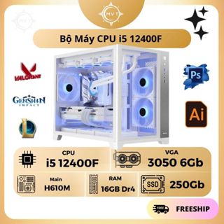  Bộ máy tính bàn - linh kiện PC Gaming I5-12400F  16GB  SSD 256GB  RTX 3050 chiến mọi game 