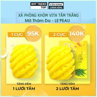    2 HỘP   Tắm Trắng Thơm Body Bubble Soap LE'PEAU 65gr Xà Bông Khóm Trái Thơm 
