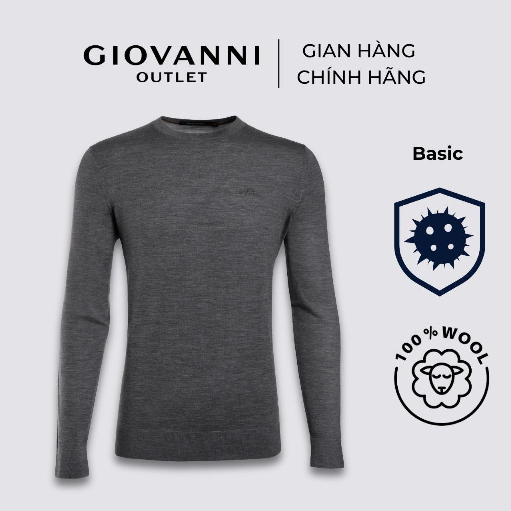 Áo Len Nam GIOVANNI 100% Merino Wool Lông Cừu Cao Cấp GSW0066-1