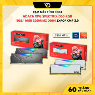 [FVAT] Ram Adata XPG Spectrix D50 8GB/16GB DDR4 3200Mhz RGB - Bảo hành 60 tháng Chính hãng