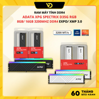 Ram Adata Xpg Spectrix D35G 8GB/16GB DDR4 RGB 3200MHZ - Hàng Chính Hãng