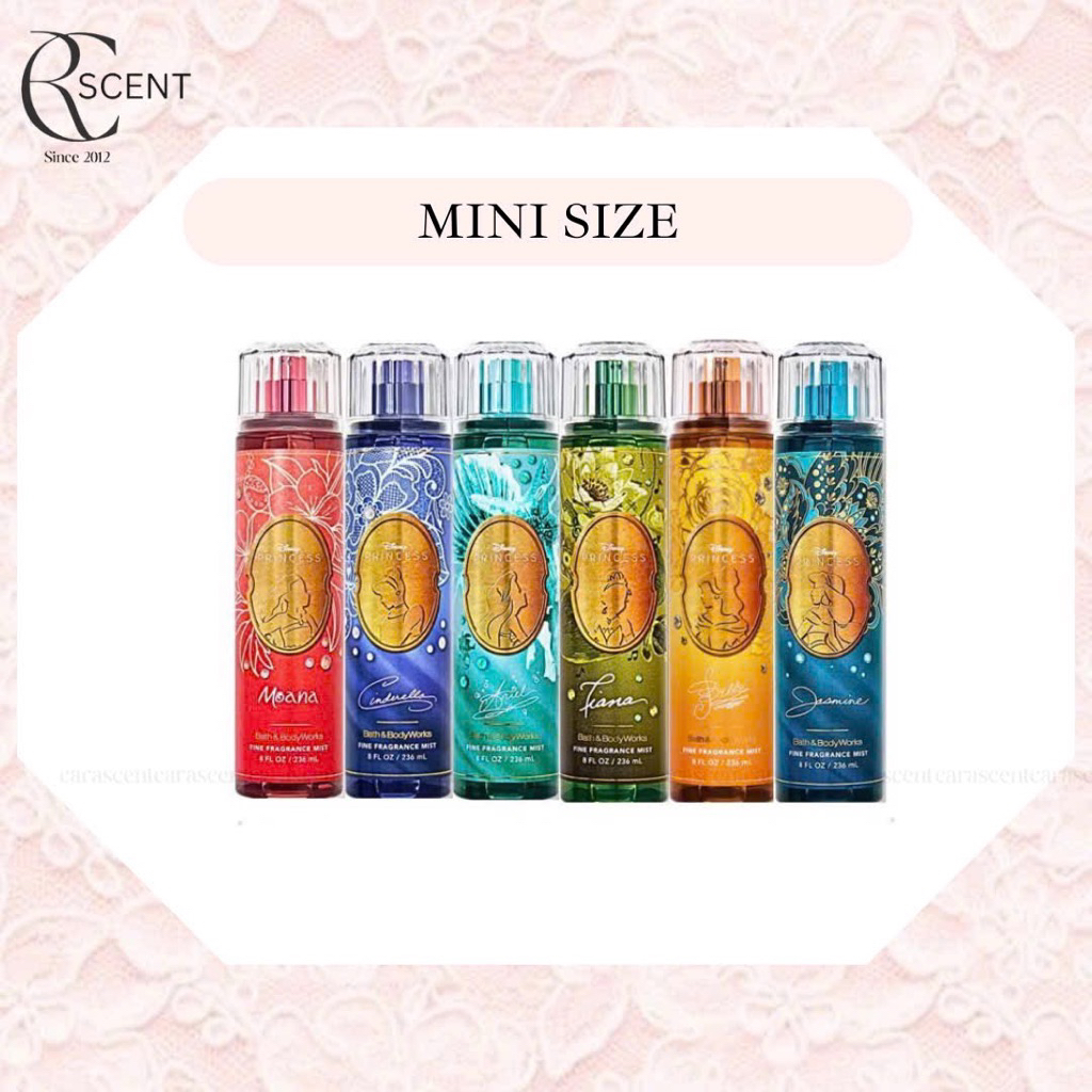 Mini DISNEY _ARIEL|TIANA |BELLE |JASMINE|CINDERELLA|MOANAPEACH |PEAR | ROSÉ | BERRY| LOVE - Xịt Thơm