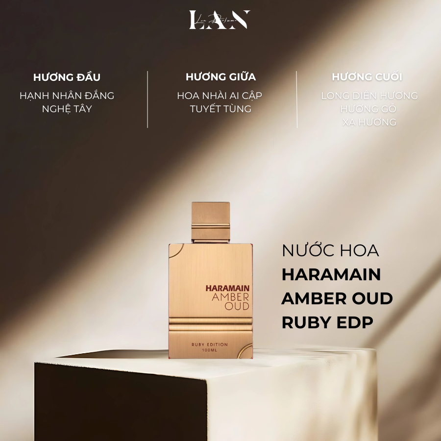 [LAN] Nước Hoa Unisex Haramain Amber Oud Ruby Edition EDP 10/20ml