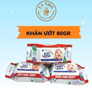Combo 10 bịch khăn ướt baby wipes loại 80g an toàn lành tính cho bé