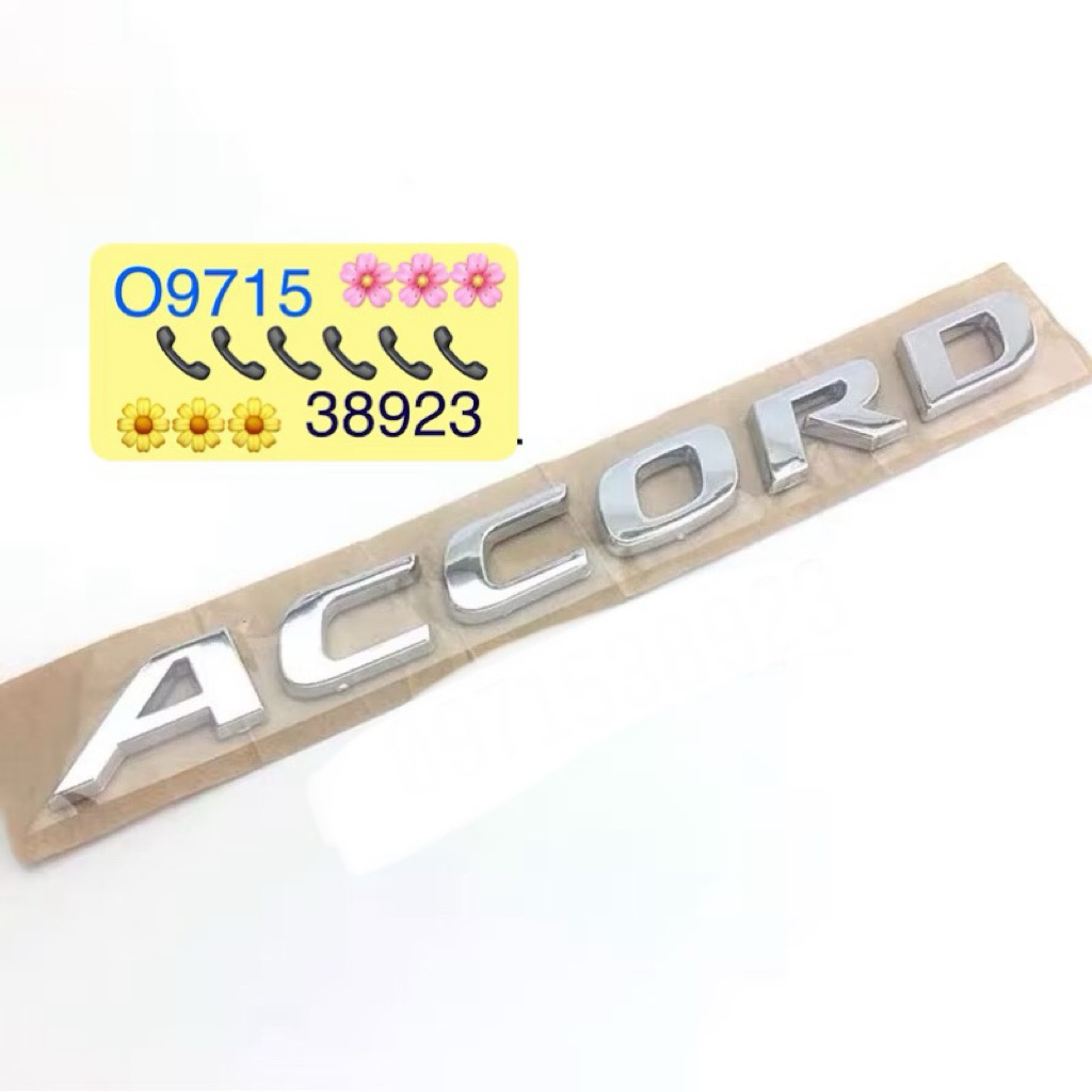 logo chữ nổi ACCORD dán thân xe hàng cao cấp