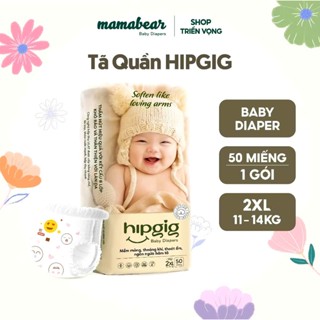  Bỉm quần Hipgig size M-7XL 100 miếng siêu mỏng nhẹ thoáng mát thấm hút tốt cho bé hàng công ty... 