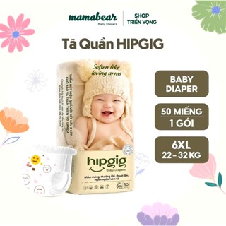  Bỉm quần Hipgig bao bì hàng công ty 2 bịch  100 miếng  M-8XL siêu thấm mềm êm khô thoáng chống hăm.. 