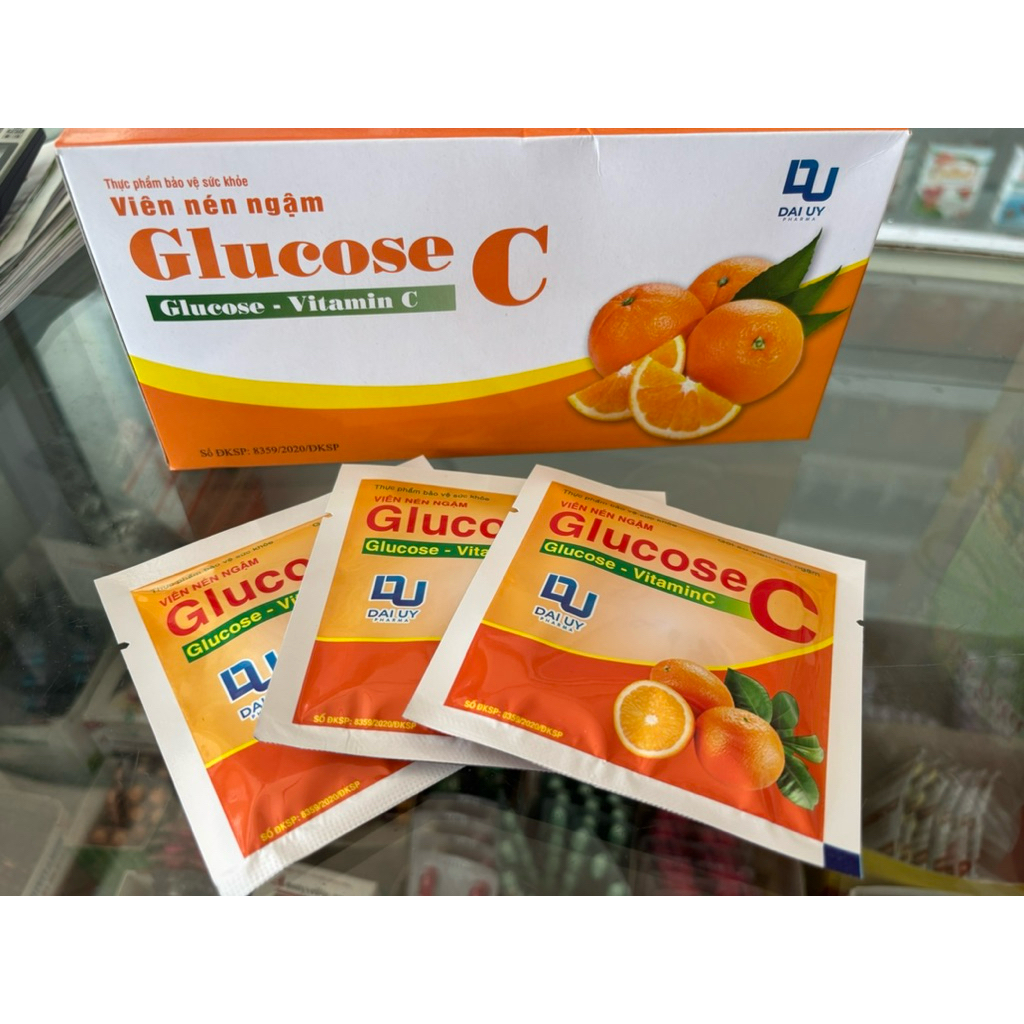 Glucose C – Viên Ngậm Vitamin C Hương Cam, Bổ Sung Năng Lượng, Tăng Đề Kháng