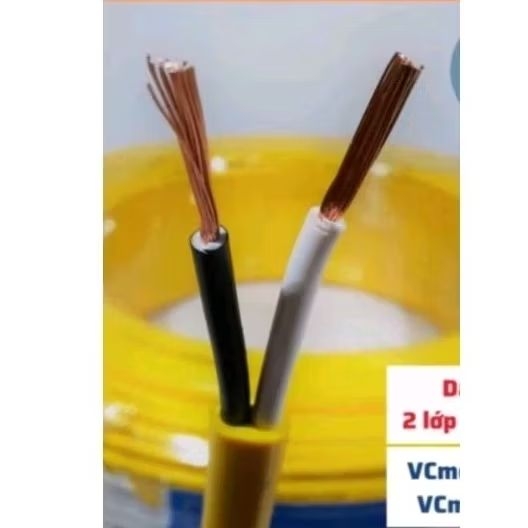 Dây điện đôi mềm ovan dây dẹp 2 lớp vỏ 2x1.5, 2x2.5 2x4.0, 2x6.0 dây đôi 1.5 2.5 4.0 6.0 dây đồng chính hãng padaco (1m)