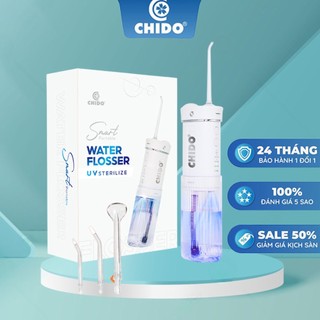 Máy Tăm Nước Gấp Gọn CHIDO công nghệ Nhật Bản khử khuẩn UV, tia nước siêu âm tạo bọt khí siêu sạch