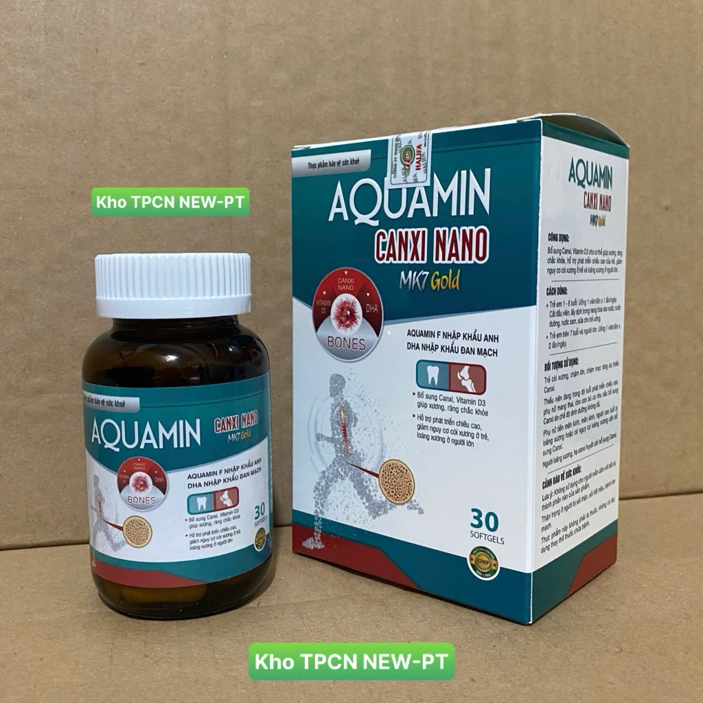 AQUAMIN CANXI NANO- Hỗ trợ phát triển chiều cao, Bổ sung AquaminF, Canxi giúp tăng chiều cao từ 6-25
