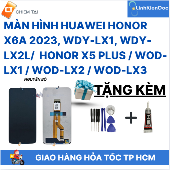 Màn hình Huawei Honor X6a 2023, WDY-LX1, WDY-LX2l/  Honor X5 Plus / WOD-LX1 / WOD-LX2 / WOD-LX3 nguy