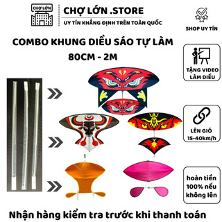 Combo Cáp Quang Làm Diều Sáo 2m 1m7 1m5 1m 80cm – Đại Trà Song Vân Chính Mỹ Mẹ Bồng Con Đuôi Cá 