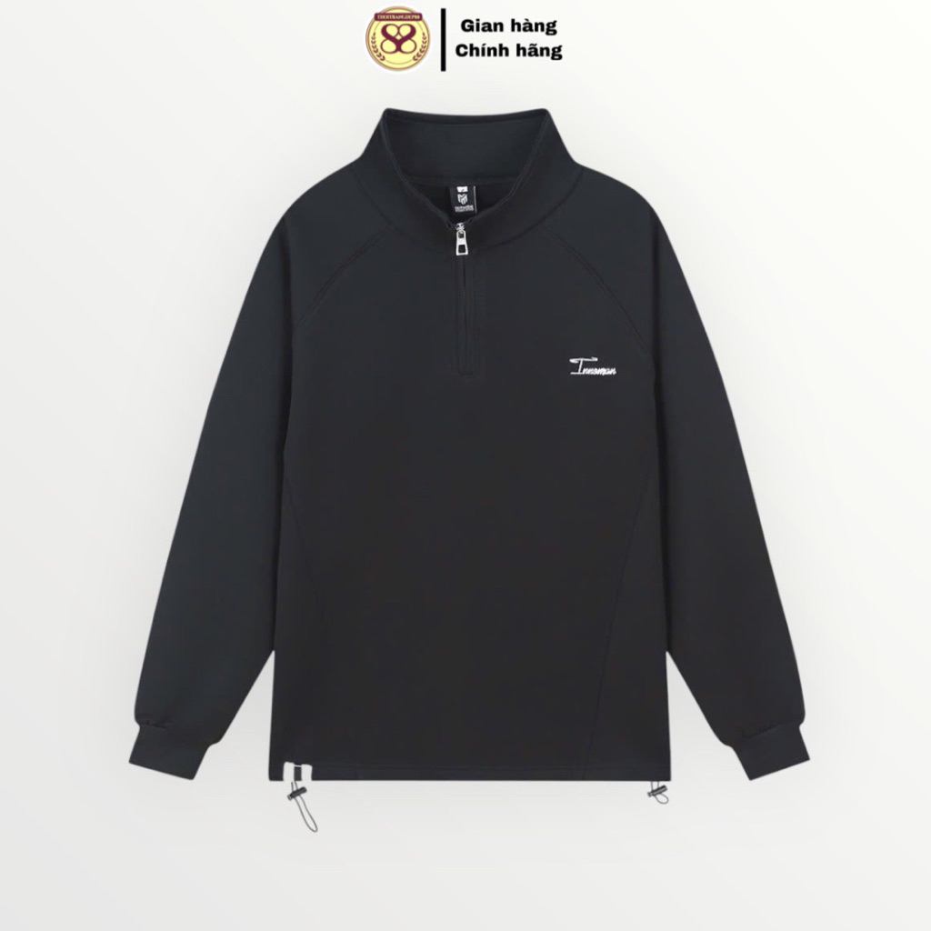 Áo Sweater cổ zip vải nỉ 2 da có khóa cổ form rộng unisex