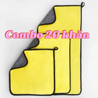 [ Hỏa Tốc - Combo 20 ] Khăn Lau Đa Năng - Lau Kính, Nội Thất, Siêu Thấm Hút, Không Xước, 30x30cm