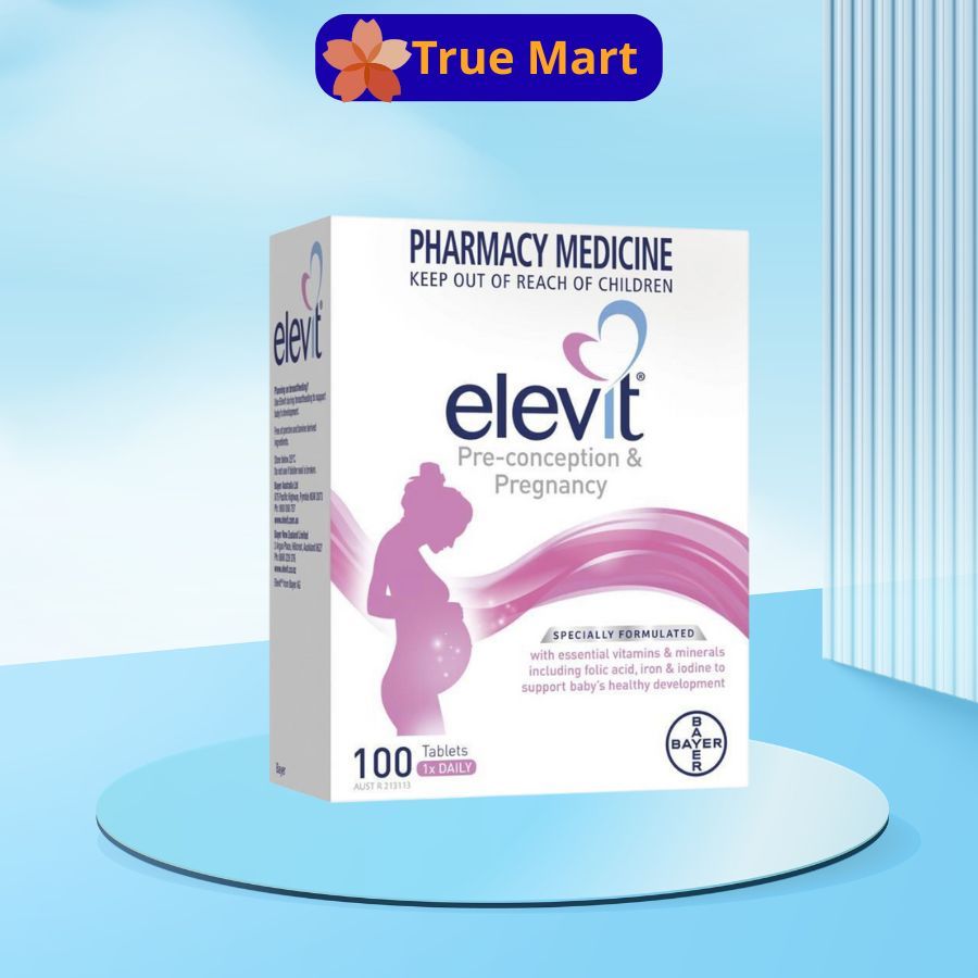 Viên uống  Vitamin Tổng Hợp cho bà Bầu Elevit  100 viên của Úc  mẫu mới date mới, giúp mẹ bầu khỏe, 