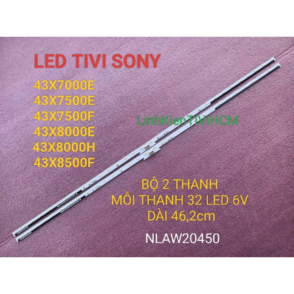 (MỚI) THANH LED TIVI SONY 43X7000E 43X7500E 43X7500F 43X8000E 43X8000H 43X8500F MỚI 100% BỘ 2 THANH 