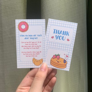 Card Cảm Ơn Giá Rẻ Nhiều Màu Dễ Thương, Thiệp Cảm Ơn 100 tấm  (mẫu 66 - 80) [15 mẫu MỚI]
