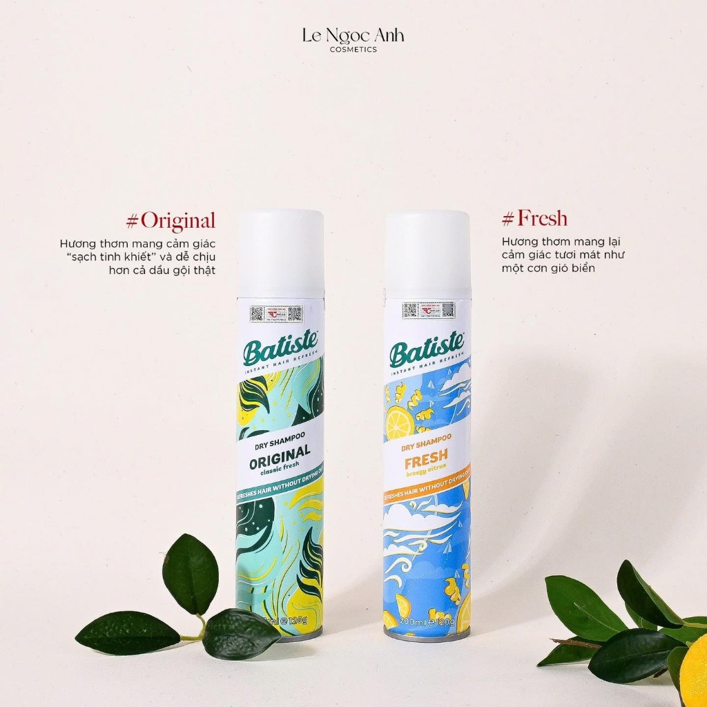 [Hàng công ty] Các Dòng  Dầu Gội Khô Batiste 200ml