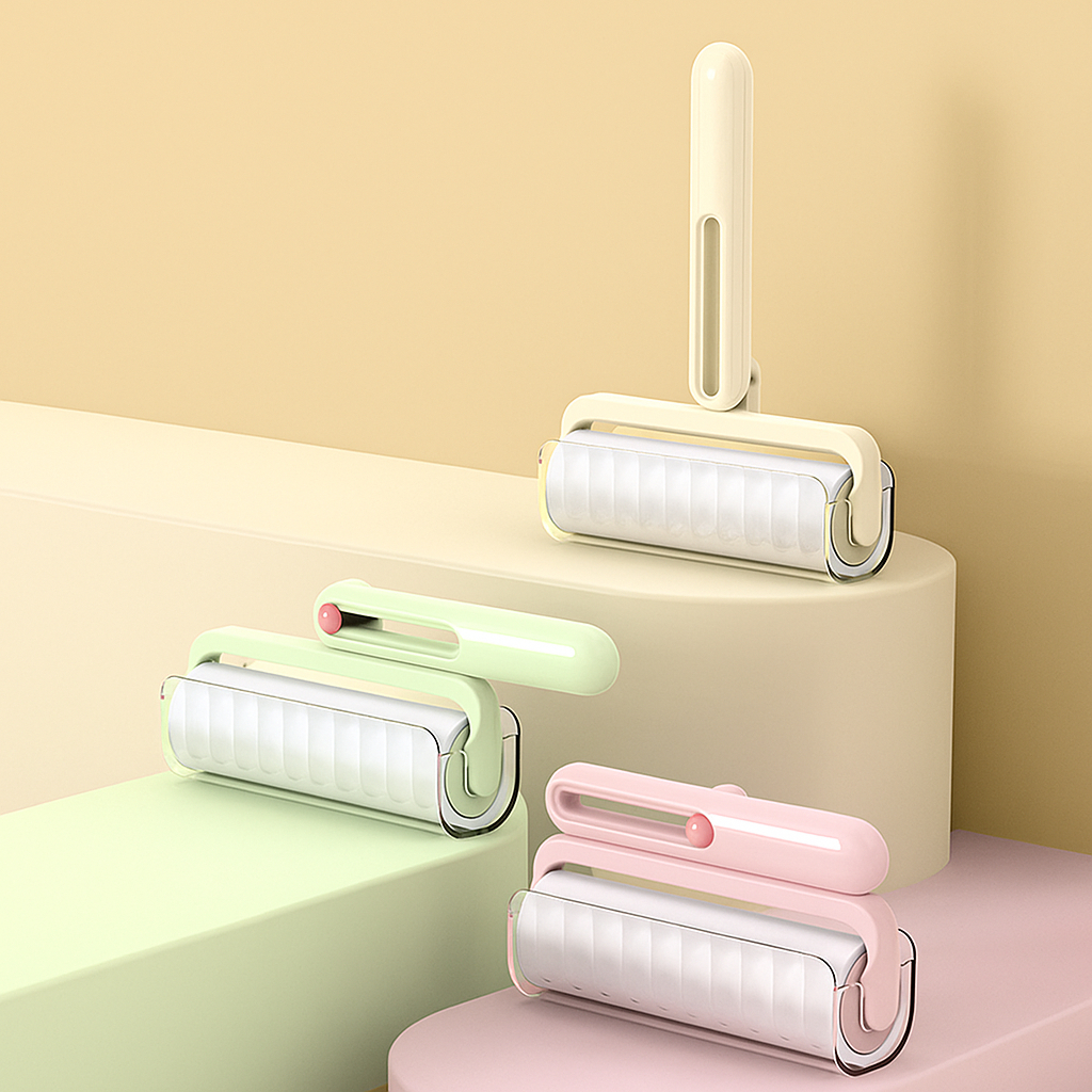 Cây lăn bụi đa năng, lăn bụi quần áo, lăn bụi giường, chăn, ga,... có thể gấp gọn, lớp keo siêu dính