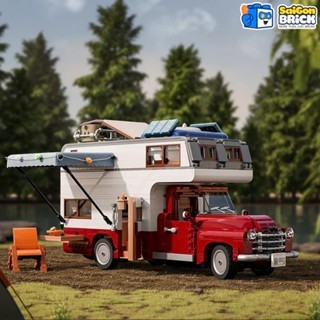 (CÓ SẴN) Mô Hình Lắp Ráp Xe Camper Van có đèn Funwhole Camper Van F9012 (1742 pcs)