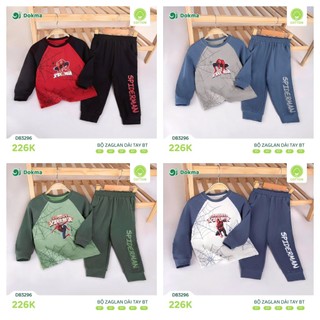  Bộ dài tay bé trai Dokma 3-7Y DB3296 DB2428 