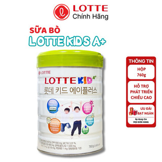  Sữa Bò Lotte Kid A+ Giúp Phát Triển Chiều Cao Cho Bé Từ 1 Tuổi - Sữa Bột Bổ Sung Canxi Giúp Ổn Định Hệ Tiêu Hóa Của Bé 