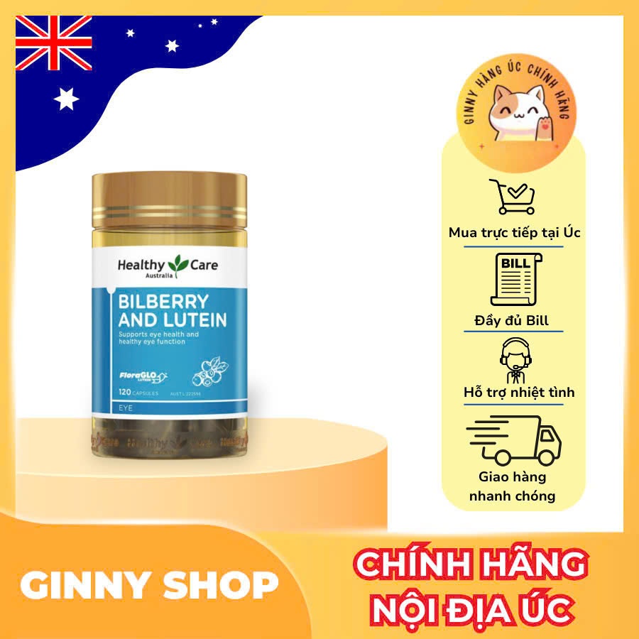 Viên uống bổ mắt Healthy Care Bilberry & Lutein 120 viên