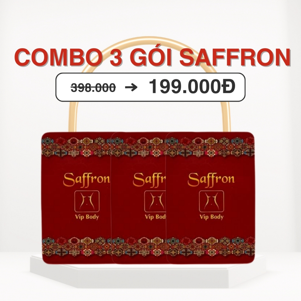 Combo 3 Gói Saffron Chăm Sóc Sắc Đẹp Body Nhật Bản Vip Body