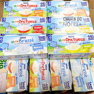 [Nội Địa Air Pháp] Sữa chua Nestle mini mẫu mới lốc 6hũ x 50g đủ vị cho bé từ 6 tháng