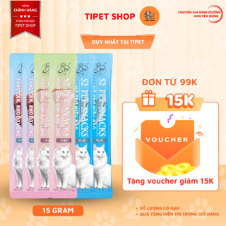   Combo 200 Thanh  Súp Thưởng Cho Mèo S2PET 15G Giúp Mèo Giảm Rụng Lông Tiêu Hoá Tốt Tăng Cân Tăng Nọng Khỏe Xương 