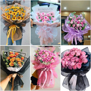 [ G572 ] ( 9,1m HÀNG CỨNG ) Cuộn lưới thô bó hoa, lưới cứng trơn bó hoa sáp, hoa giả, hoa tươi, làm giỏ hoa quả, giỏ quà