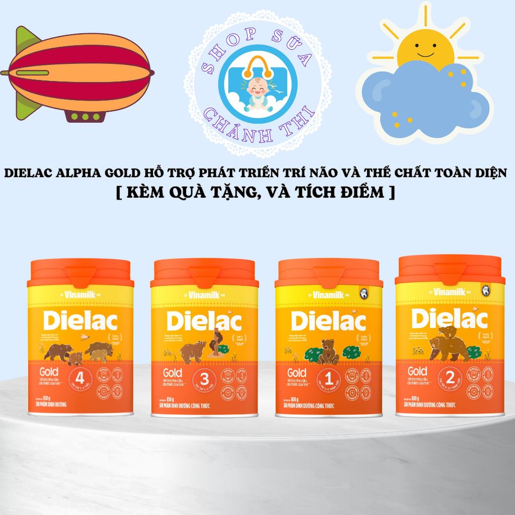 Dielac Alpha Gold 1, 2, 3, 4, Sữa Dielac Alpha Gold Vinamilk Hỗ Trợ Vitamin và Xương Chắc Khỏe ( 400