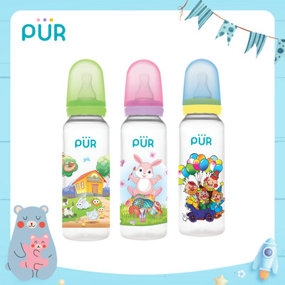 PUR Bình sữa PP cổ chuẩn thân thon Pur 250ml (82991)