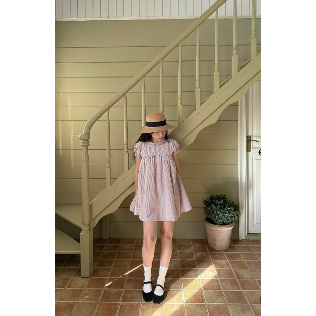 Đầm babydoll cổ sen, tone màu ngọt ngào cho các nàng yêu thích phong cách nữ tính_MARGI DRESS_AMORA 