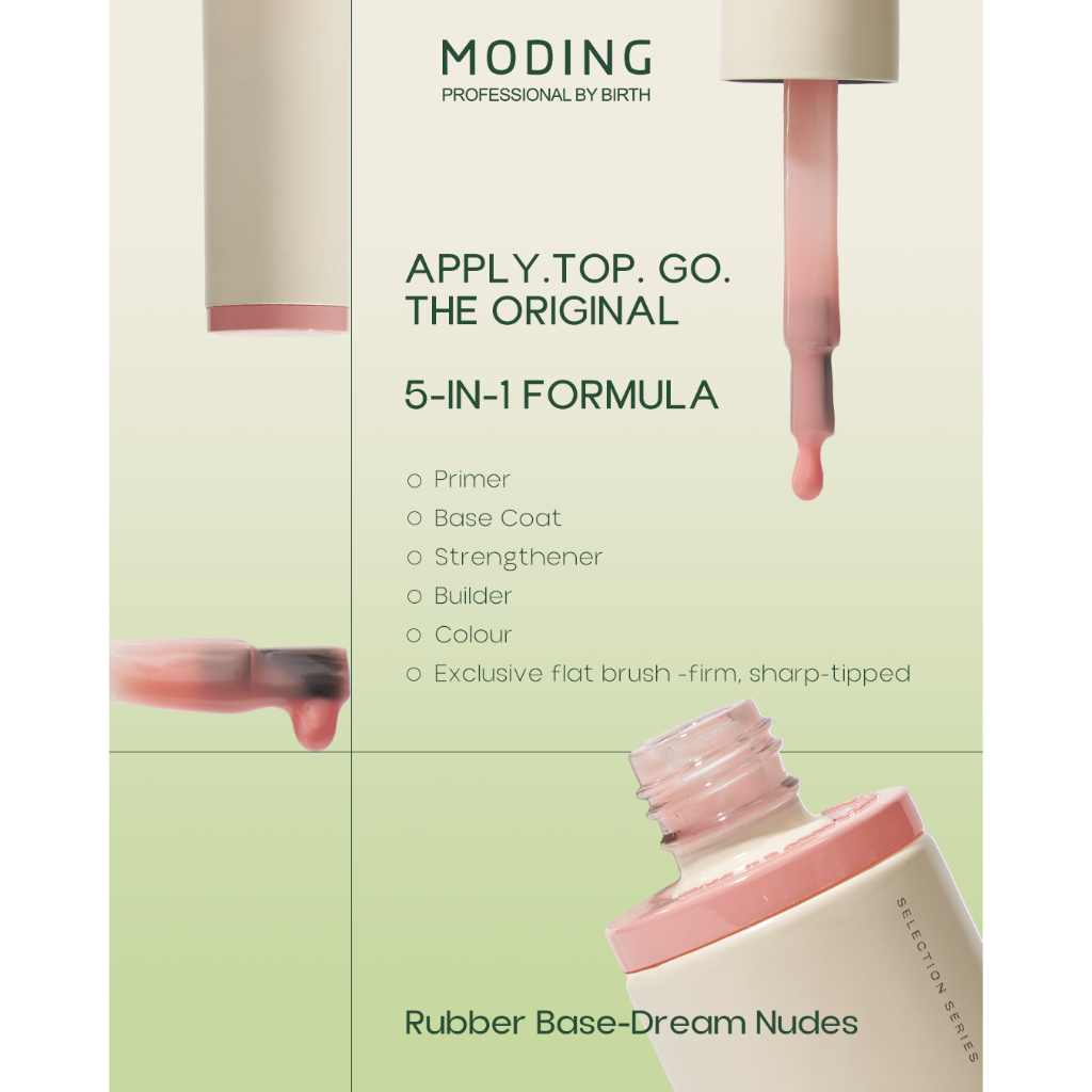 Moding - Set sơn gel 6 chai 15 ml 5 in 1 (không TPO,HEMA,MMA)