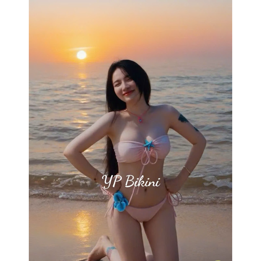 Bikini 2 mảnh áo bản ngang quần kín Mông ( che tên) | BigBuy360 - bigbuy360.vn