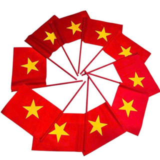 (HOẢ TỐC HÀ NỘI) Combo Cờ vẫy cầm tay cổ vũ đá bóng,cờ khai giảng