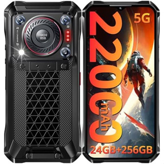  Điện thoại siêu bền Oukitel WP33 Pro 5G  Loa to 136 dB  5W  ,Pin 22000mAh,màn hình 6,6 inch FHD+,Ram 24GB 8+16 ,Rom 256G 