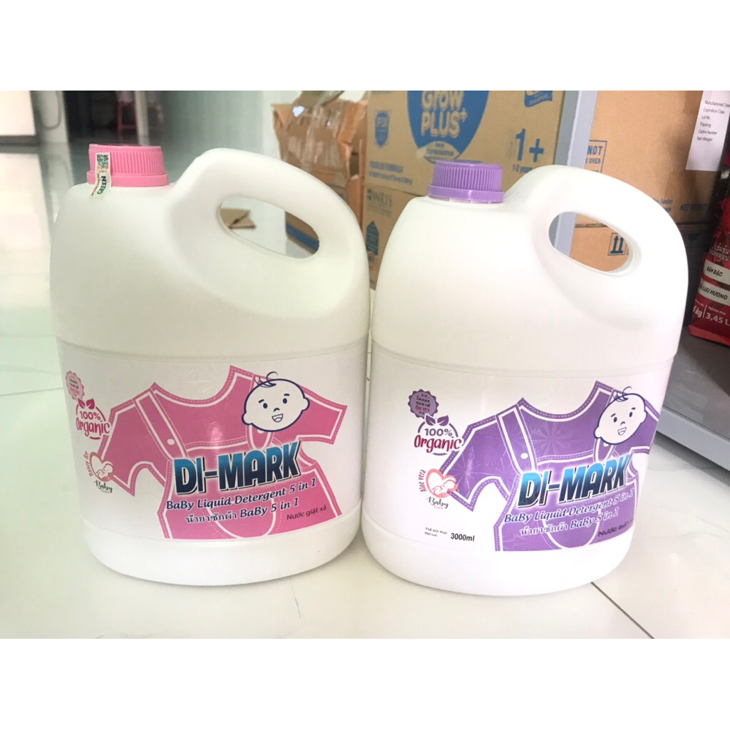 Nước giặt xả quần áo em bé Dimark can 3000ml