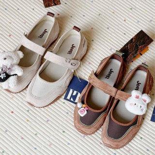   HÀNG CHÍNH HÃNG - CÓ SẴN  Giày Jeep Mary Jane 1 Quai Dán Đế Bệt 2,5cm Giày Búp Bê Dành Cho Nữ 
