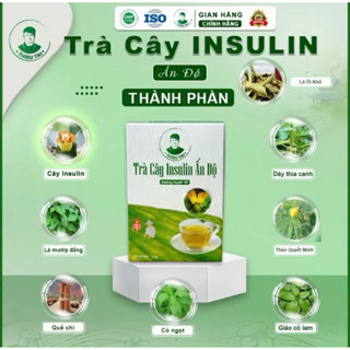 1 HỘP Trà cây Insulin Ấn Độ THIỀU TÀI Trà thảo mộc nước trà tốt cho đường huyết 1 hộp/30 túi lọc