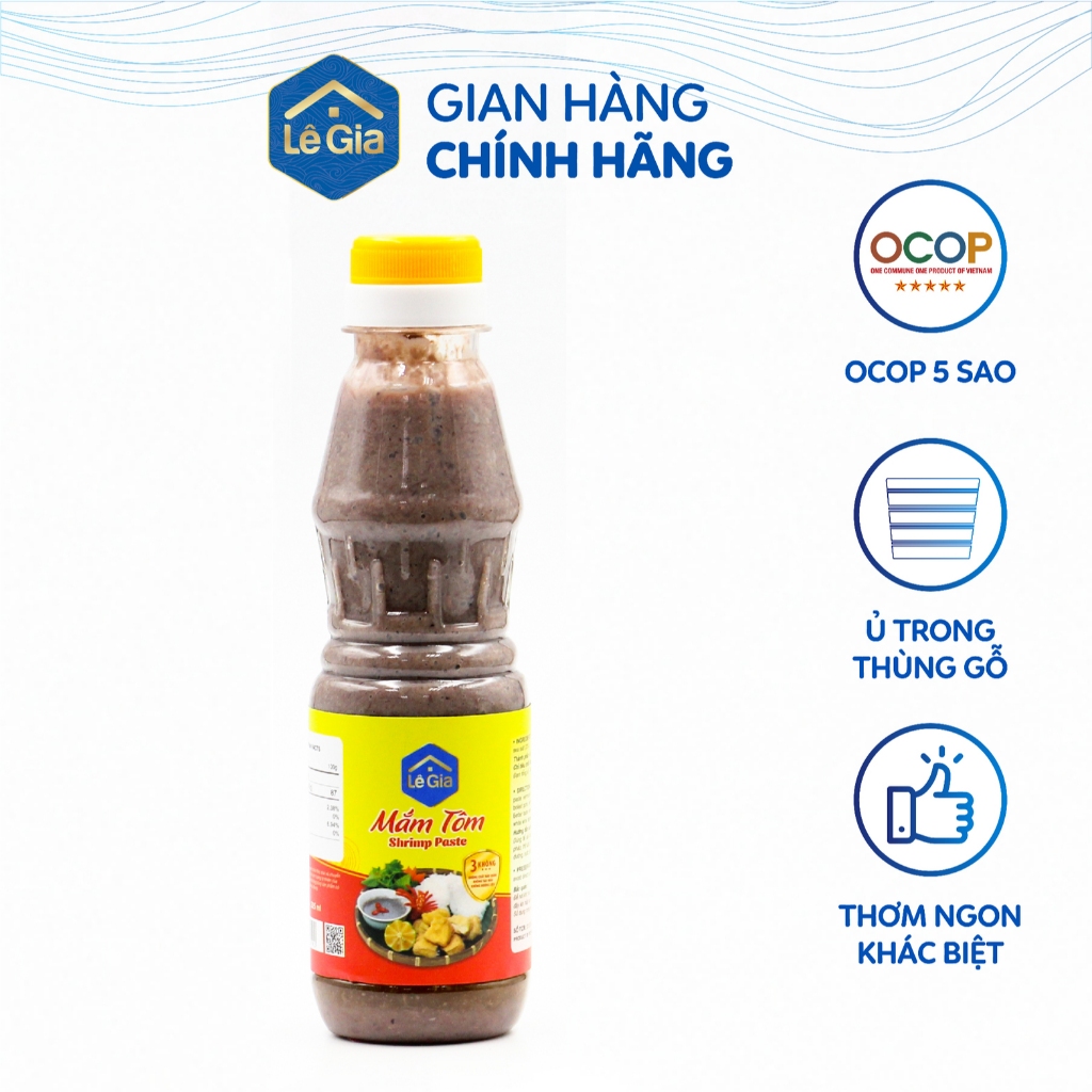 Mắm tôm Lê Gia, mắm tôm Thanh Hóa, chai 275g