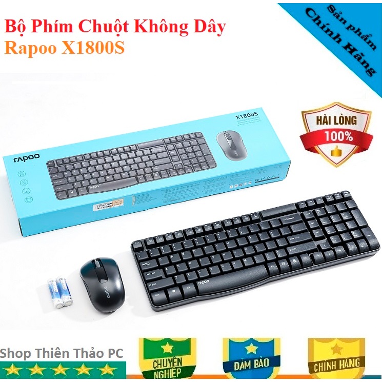Bộ bàn phím chuột không dây Rapoo X1800S USB-Wireless