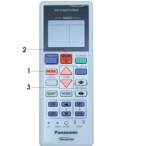 Remote máy lạnh Panasonic 1 và 2 chiều inverter có iAUTO xanh loại ngắn