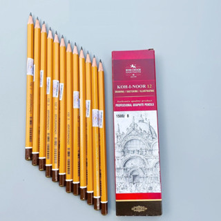  Hộp 12 Bút chì KOH-I-NOOR 1500-B hoặc chì Tiệp B Dùng cho học sinh tiểu học NK bởi Golden Pen 