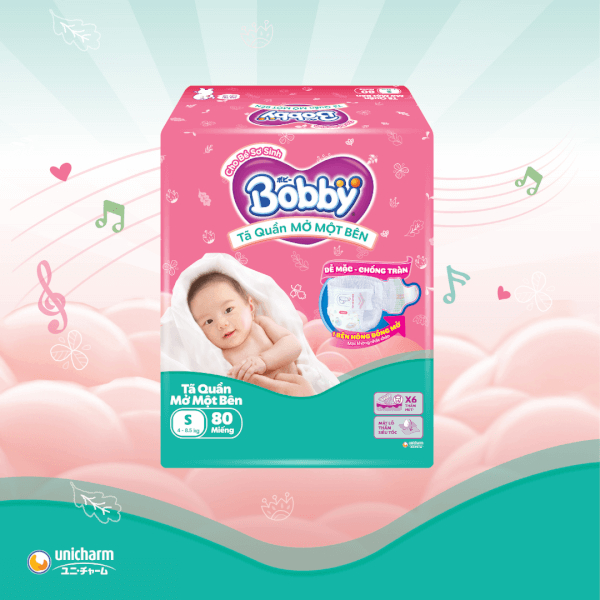 Tã quần mở một bên BOBBY  S80 / NB70+6